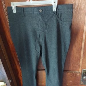 Grey Skinny Dress Pants, Size Large